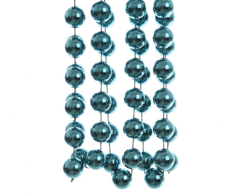 Perlenkette Kunststoff XXL 2x270cm Petrolblau