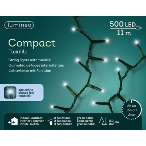 500LED-Kette Compact Twinkle kaltw - 11m -