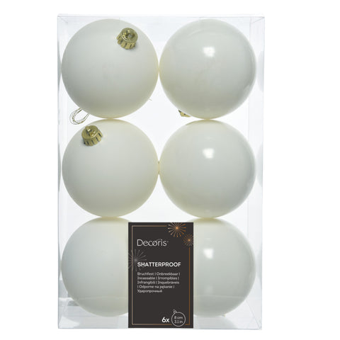 Kugeln polystyren mix wollweiss 8cm