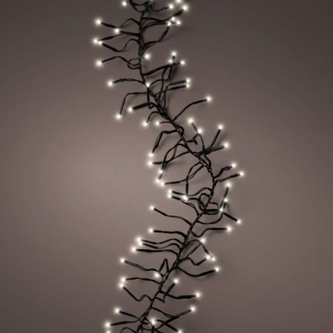 144 LED-Kette Cluster warmw/schw - Länge 1,30m