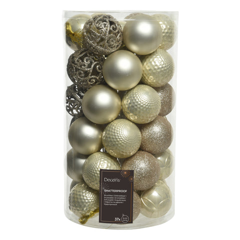 Kugeln polystyren glanz, matt, Glitter mix perle 6cm