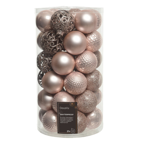 Kugeln polystyren glanz, matt, Glitter mix Rosa 6cm