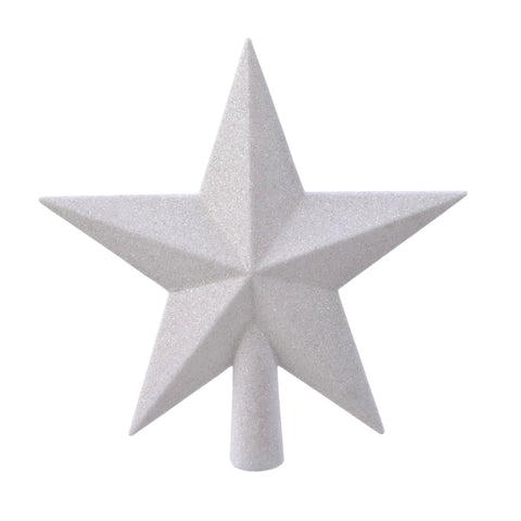Baumspitze polystyren Glitter - Stern - Winterweiß