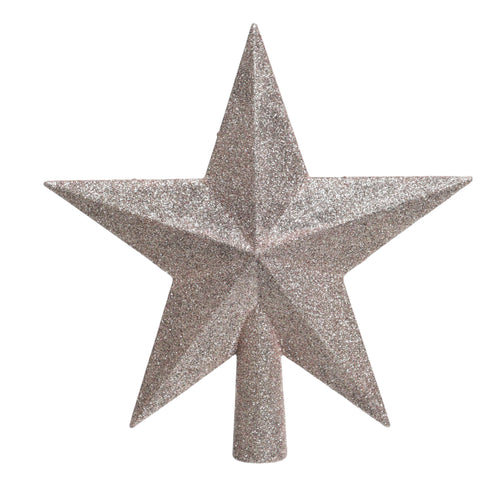 Baumspitze polystyren Glitter - Stern - Rosa