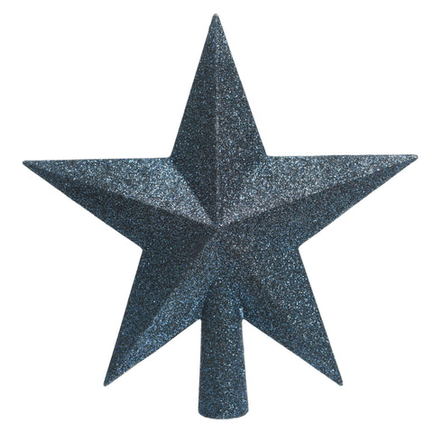 Baumspitze polystyren Glitter - Stern - Nachtblau