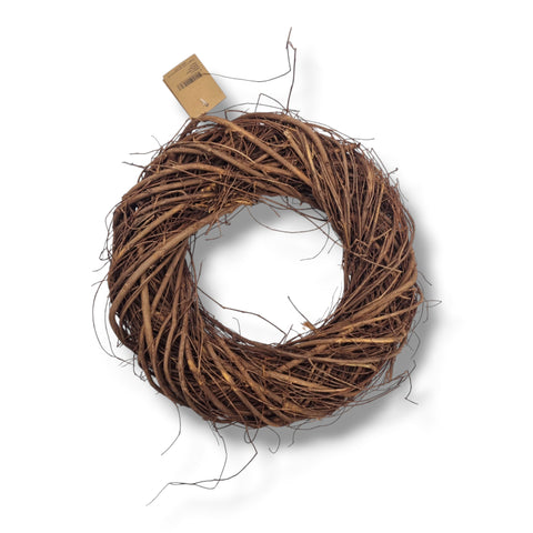 Brauner geflochtener natur kranz aus weinreben 28 cm für dekorative wandgestaltung