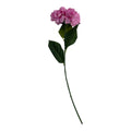 Eine künstliche rosa hortensie mit grünen blättern und schlankem stiel 66cm lang