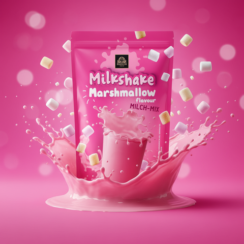 Rosa beutel milchshake marshmallow aromatisierte milch-mix süßigkeit bardollini 120g