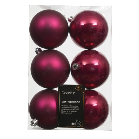 Kugeln polystyren mix Festive pink 8cm