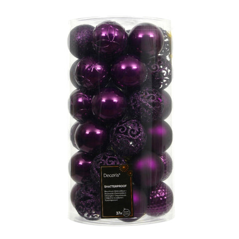 Kugeln polystyren mix Feige (lila/purpur) 6cm