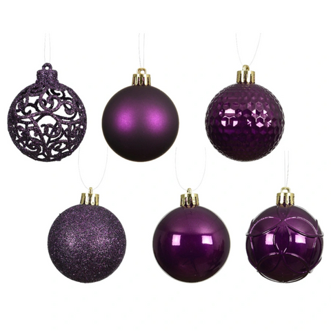 Kugeln polystyren mix Feige (lila/purpur) 6cm