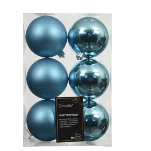 Kugeln polystyren mix Folk Blau 8cm