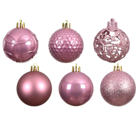 Kugeln polystyren mix alt rosa 6cm