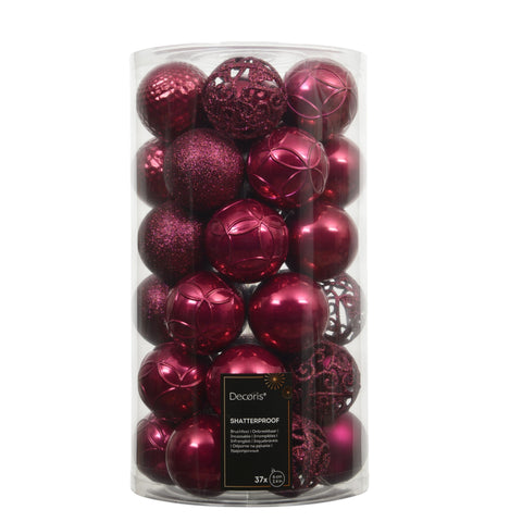 Kugeln polystyren mix Festive Rosa 6cm