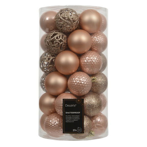 Kugeln polystyren mix Pfirsich 6cm