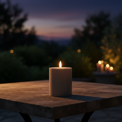 LED-Outdoorkerze Ø 7,5 cm x 14,3 cm