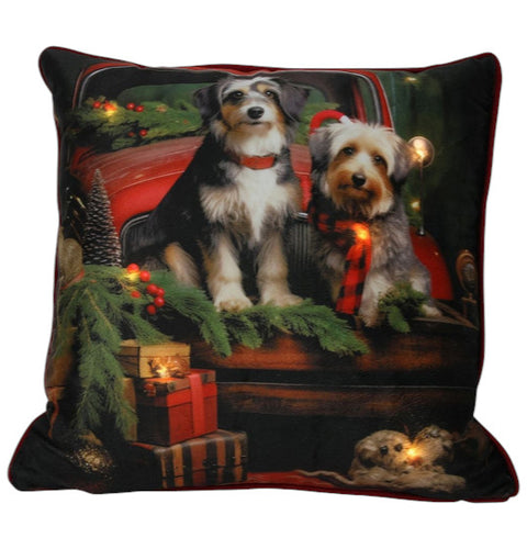 Kissen 40x40cm 6LED 'Dogs'