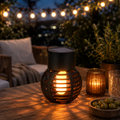 Solar Hängelampe Flackereffekt 4,7x4,7x7cm Schwarz – Lifestyle Home & Garden