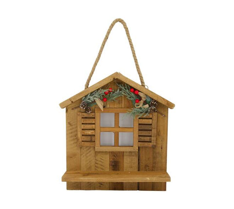 Chalet-Anhänger aus Altholz 38.5x11x41cm natur
