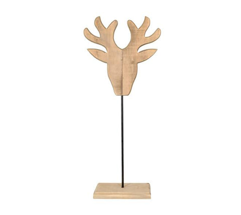 Hirschfigur aus Altholz 38x16x86cm natur