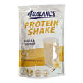 4balance protein shake vanilla 120g pack in white and yellow with image of the drink on the front