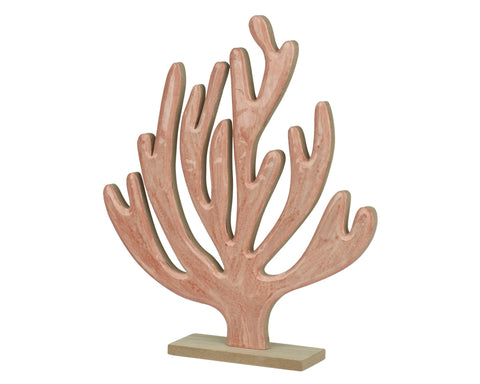Koralle mdf fsc 100 prozent leichte braune holzkorallenskulptur mit glatter natürlicher oberfläche und ausgeschnittenen zweigen