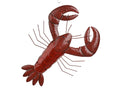 Rote metall lobster wanddeko mit lackierter oberfläche und drahtbeinen für outdoor nutzen