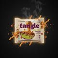 Samyang tangle creamy bulgogi 105g pasta in weiß-lila packung mit dampfendem nudelgericht