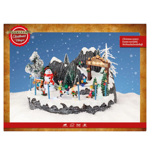 LED-Winterszene „Dorftreiben“
