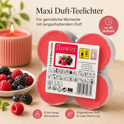 Duft-Maxi-Teelichter 8er Set