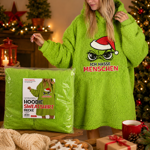 Hoodie Festtags-Muffel grün unisex