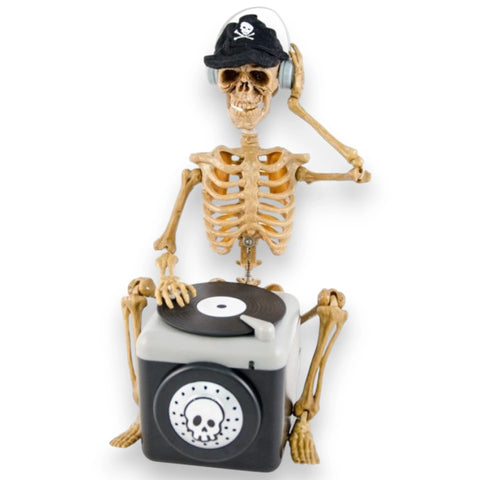 DJ-Skelett Bewegung + Sound 25 x 13 cm Halloween Chaks