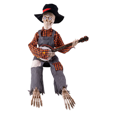 Banjo-Skelettt Animatronic Funny Fashion