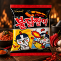 Zzalduk topokki chicken snack 120 g in rot schwarzer samyang hot chicken geschmack verpackung