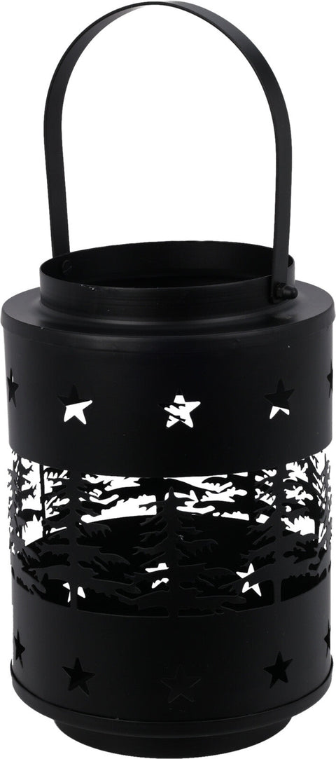 Laterne Schwarz 24 cm