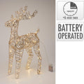 Goldenes rentier 60 cm aus draht mit leuchtdioden led lichtskulptur für weihnachtsdekoration