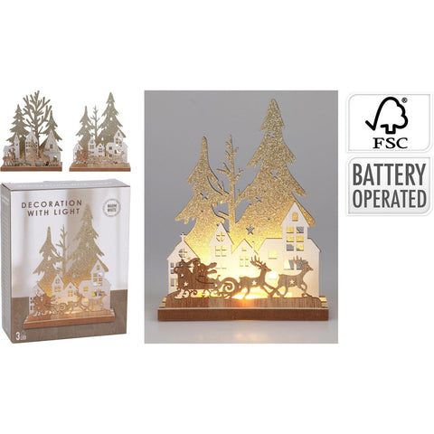 Weihnachtstischlampe 15Cm 2Sor