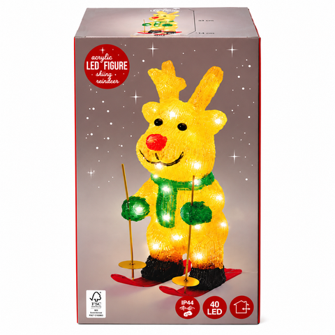 Acryl-weihnachtsfiguren mit 40 LED 33cm