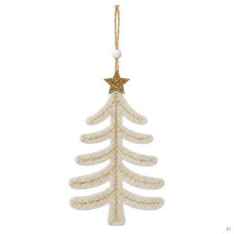 Anhänger Filz Weihnachtsbaum 1x11x18cm