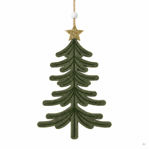 Anhänger Filz Weihnachtsbaum 1x11x18cm
