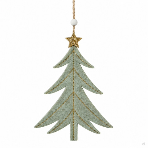 Anhänger Filz Weihnachtsbaum 1x11x18cm