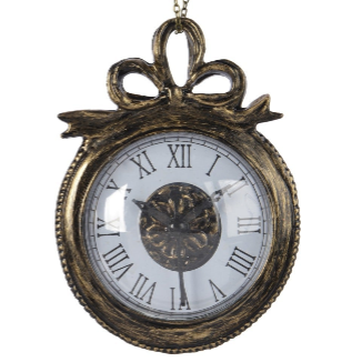 Anhänger Uhr messing 11.5x2.2x13cm
