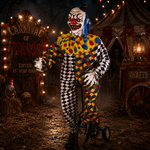 Animatronic "Clown auf Rad" 175 cm