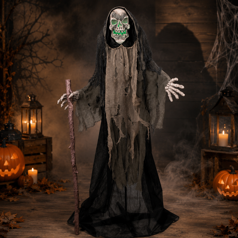 Animatronic "Skelett-Sensenmann" 158cm