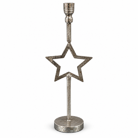 Kerzenhalter 51cm silber Baum/Stern