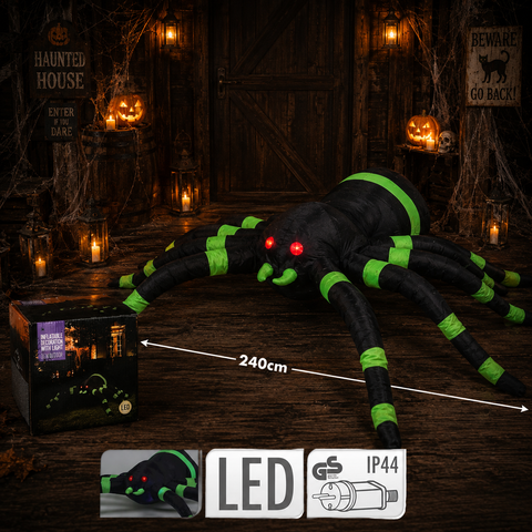 Aufblasbare LED-Spinne 240 cm