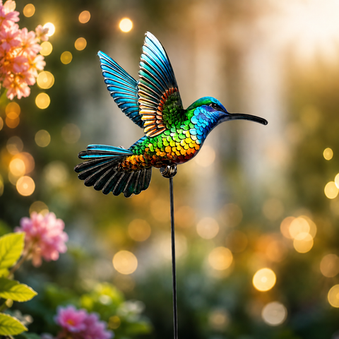 Metall-Gartenstecker Kolibri 61x21cm
