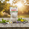 Alma garden baumwollband 2x50m natürliche farbe baumwollgarn in klarer plastikverpackung mit zwei rollen
