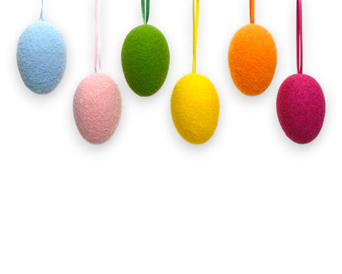 Beflocktes Osterei Hängend S