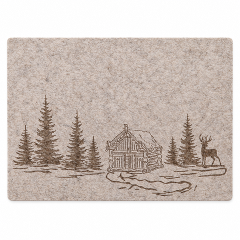 Tischset Weihnachten 45x33 Grau/Beige